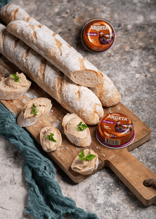 recept za francosko bageto Argeta